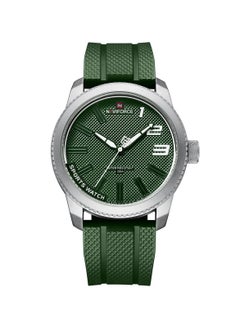 NAVIFORCE Men Green Sports Watch with Rubber Strap Durable Analog Quartz Wristwatch Water Resistant for Outdoor Activities  - Image 1