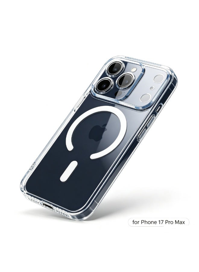 جراب iPhone 17 Pro Max، متوافق مع MagSafe، مضاد للاصفرار ومضاد للخدش، جراب شفاف متين مقاوم للصدمات لهاتف iPhone 17 Pro Max، شفاف - Image 1