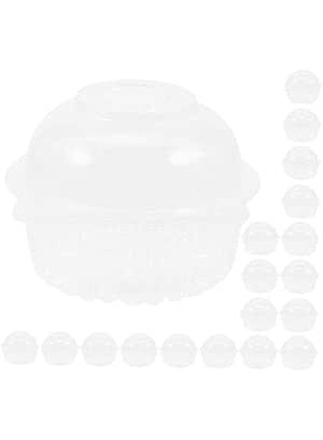 50 Pcs Clear Plastic Mini Cupcake Containers With Dome Lids For Dessert Storage - Image 1