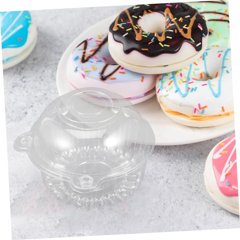 50 Pcs Clear Plastic Mini Cupcake Containers With Dome Lids For Dessert Storage - Image 5