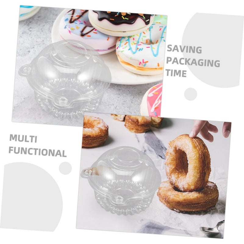 50 Pcs Clear Plastic Mini Cupcake Containers With Dome Lids For Dessert Storage - Image 4