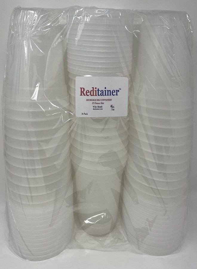 Reditainer Wide Mouth 32 ounce Quart - Package of 36 sets - deli food storage containers with lids - Image 2