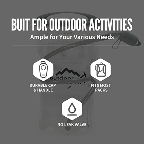 INOXTO 1.5L/2L Hydration Bladder, Water Bladder with Water Reservoir Hose Insulator & High Flow Bite Valve for Hiking Backpack, Leak Proof 1.5/2L Water Reservoir for Camping Cycling Running (1.5L) - Image 2