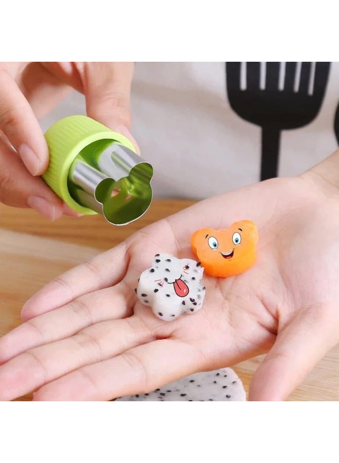 Bukela 12Pcs Stainless Steel Sandwich Cookie Cutters Set Mini Vegetable Fruit Cutters Food Grade Cookie Cutter Mold for Kids Food Decoration Tools for Kitchen - Image 2