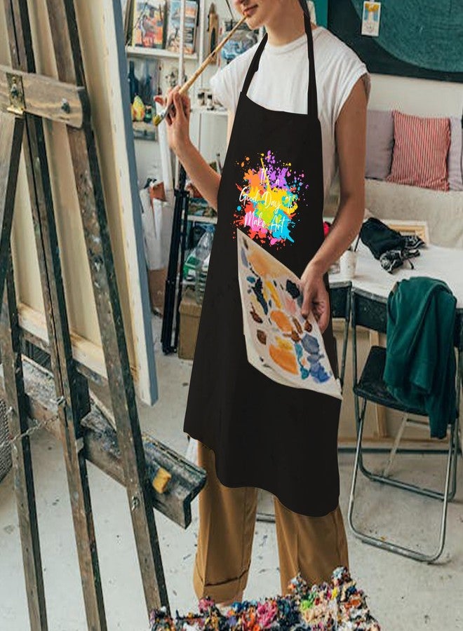 Jpayxese Art Aprons for Painting with Pockets, Art Teacher Gifts for Artists Painters, Artist Smocks for Women Men Teacher Appreciation Gifts for Christmas Thanksgiving - Image 2