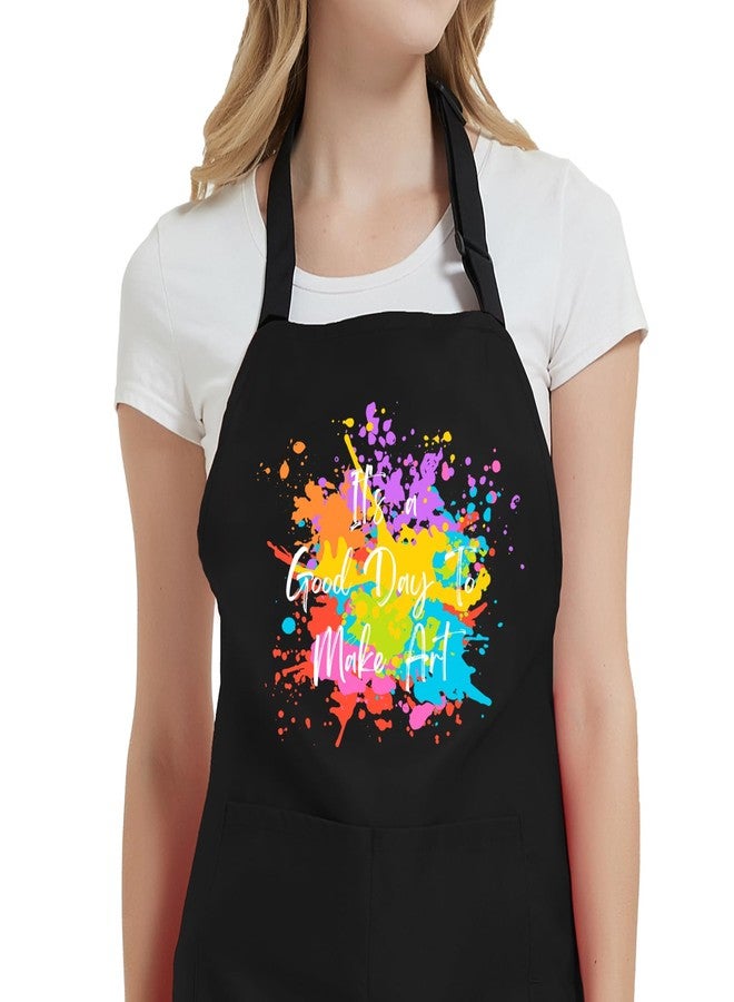 Jpayxese Art Aprons for Painting with Pockets, Art Teacher Gifts for Artists Painters, Artist Smocks for Women Men Teacher Appreciation Gifts for Christmas Thanksgiving - Image 1