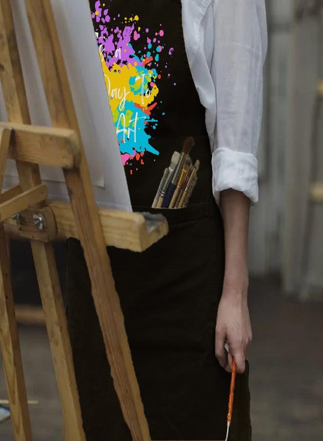Jpayxese Art Aprons for Painting with Pockets, Art Teacher Gifts for Artists Painters, Artist Smocks for Women Men Teacher Appreciation Gifts for Christmas Thanksgiving - Image 3