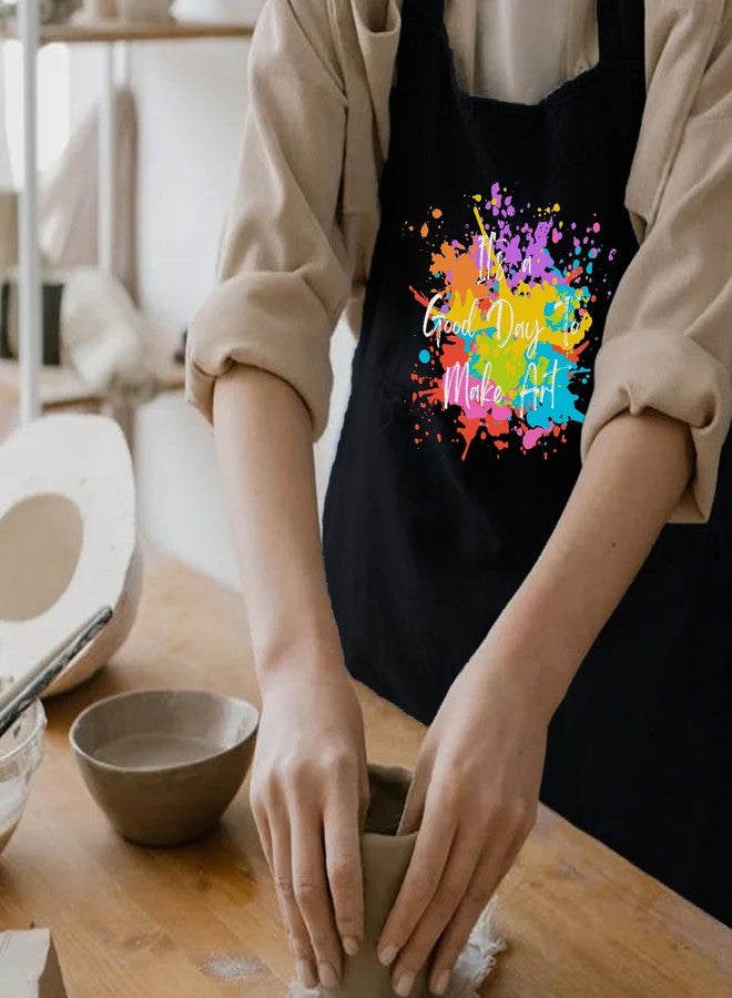 Jpayxese Art Aprons for Painting with Pockets, Art Teacher Gifts for Artists Painters, Artist Smocks for Women Men Teacher Appreciation Gifts for Christmas Thanksgiving - Image 4