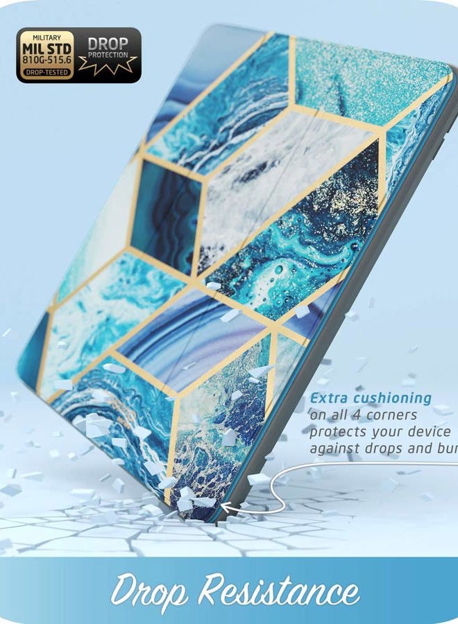 I-blason Cosmo Case for iPad 9th/8th/7th Generation, iPad 10.2 (2021/2020/2019), Full-Body Trifold with Built-in Screen Protector Protective Smart Cover with Auto Sleep/Wake & Pencil Holder (Blue) - Image 4