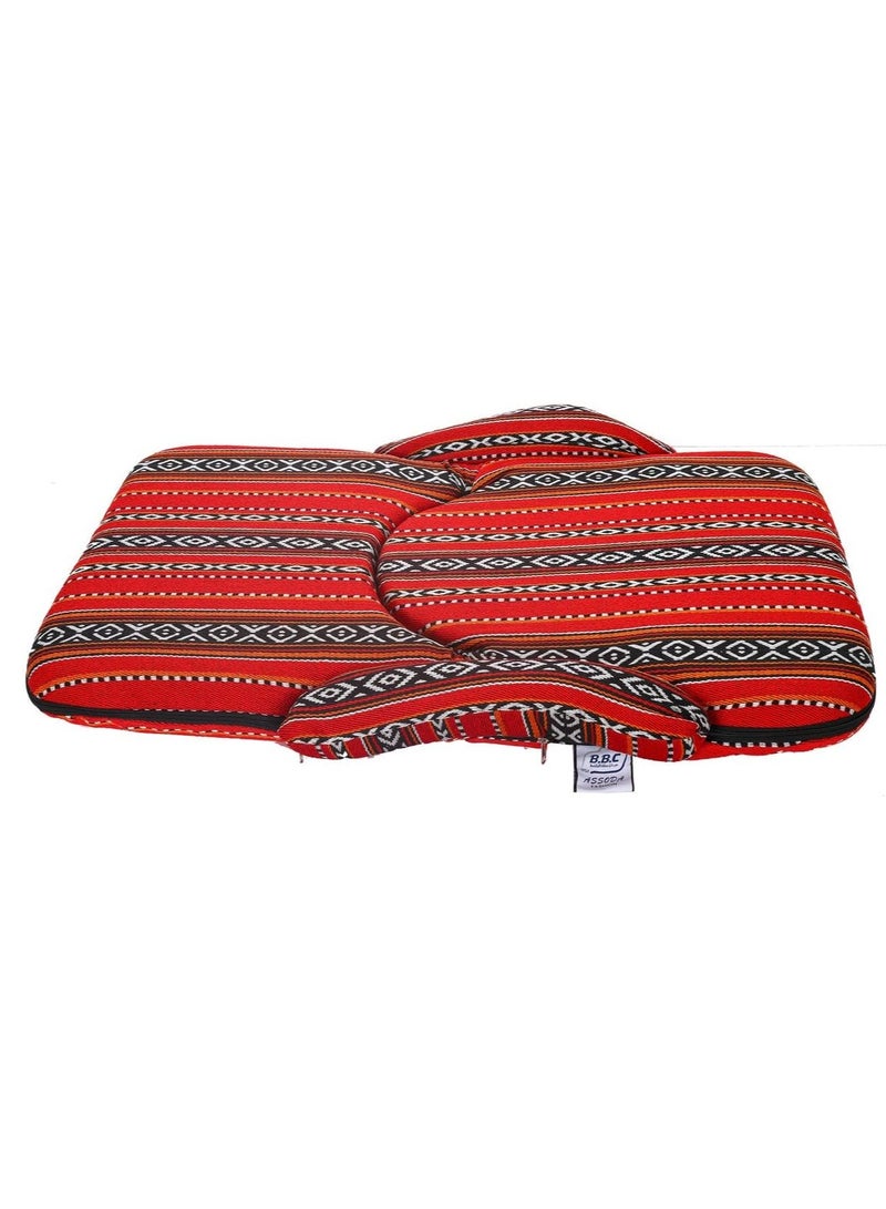 سمارت هوم كرسي أرضي قابل للطي  مبطن ومريح وناعم الملمس مع مسند زراع ، مقعد رحلات ،كرسي رياضي، كرسي خارجي وكرسي حديقة  ٥٤   x ٦٢   x ٤٢  سم - Image 2