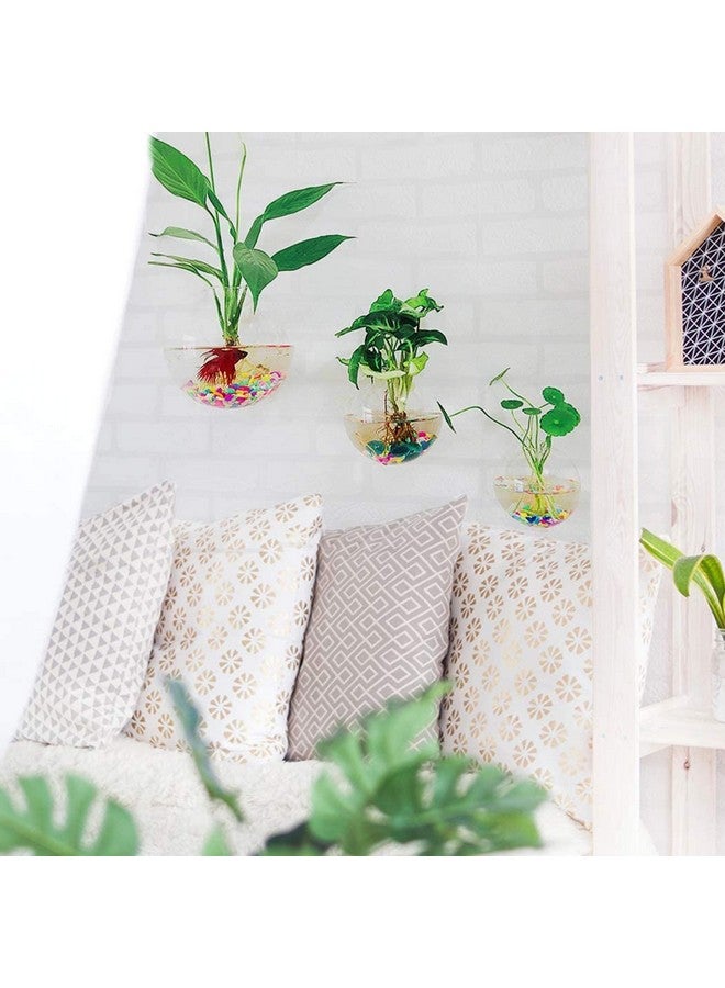 وعاء حائط أبيض من الأكريليك مقاس 15 بوصة من VAYINATO® (مع أحجار مجانية) لتزيين الحائط للأسماك والنباتات المائية الداخلية (15 بوصة) من Petzlifeworld - Image 5