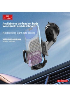 Earldom Earldom EH280 Car Phone Holder – Strong Suction – Adjustable Telescopic Arm-360° Rotation – Black  - Image 5
