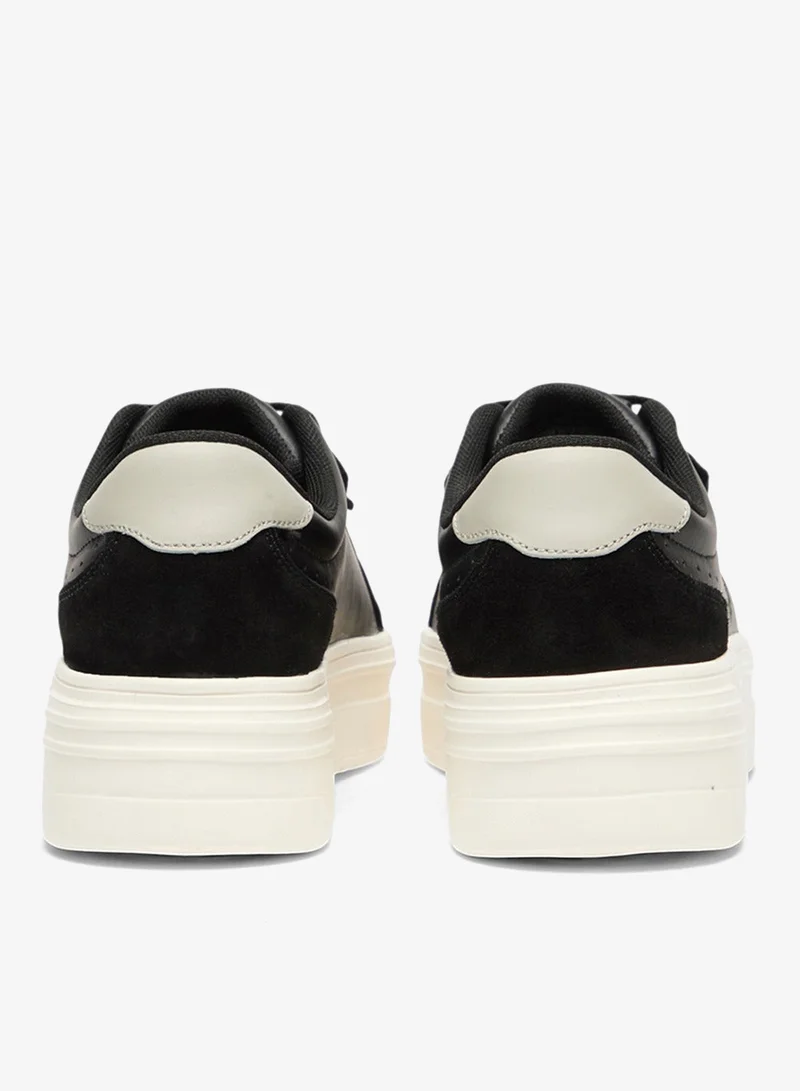 U.S. Polo Assn. Black/White Women's Black Platform Sneakers  - Stylish Lace-Up Design Shoes with Comfort Cushioned Sole for Everyday Wear for Women | Best Price UAE