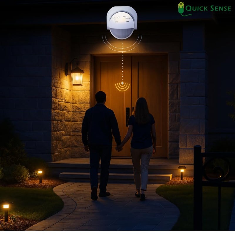 Quick Sense BS039B | PIR Motion Sensor Light Switch | 180° Infrared Wall Switch | Adjustable Delay & LUX | Indoor/Outdoor Use | Neutral Wire Required | 110–240V AC | Pack of 6 - Image 4