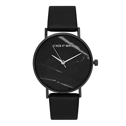Joker & Witch Women Giselle 34mm Black Dial 18mm Faux Leather Watch - Image 1