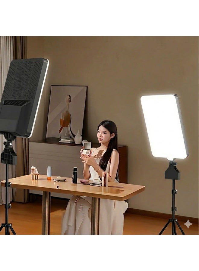 طقم إضاءة LED ثنائي اللون PL-012 للفيديو والتصوير، 3200-6500 كلفن | مع جهاز تحكم عن بُعد، بدون حامل، إضاءة استوديو مثالية لليوتيوب، وبث الألعاب، وتيك توك، عمر بطارية طويل. - Image 5