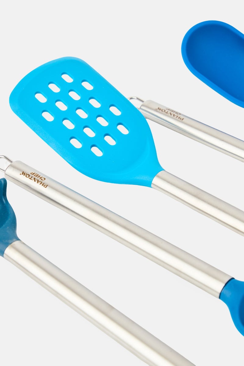 Phantom Chef 5 Pcs Stainless Steel And Silicone Utensil Set, Multicolor - Image 3