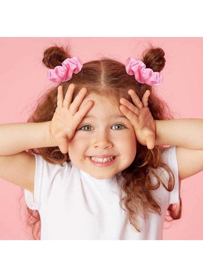 Whaline 10Pcs Pink Hair Ponytail Holders Bulk Hair Scrunchies Elastic Hair Bands Gradient Pink Satin Fabric Hair Ties for Women Girls Teens Hair Accessories Party Gift Favors - Image 5