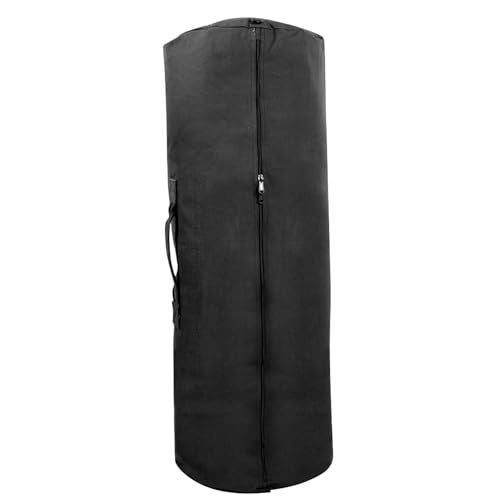Rothco Canvas Duffle Bag with Side Zipper Rugged Outdoor Camping Gear Storage Black 25 x 42