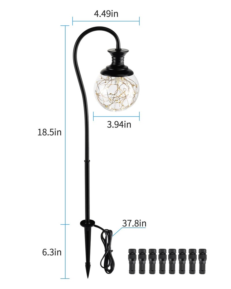 BTNHPLite Low Voltage Globe Garden Lights, Landscape Lighting Low Volt Glass Pathway Lights, Decroative LED Path Lighting for Path, Patio, Yard, Walkway, 12-24V AC/DC, Corded, Waterproof, 2.5W 136LM - Image 3