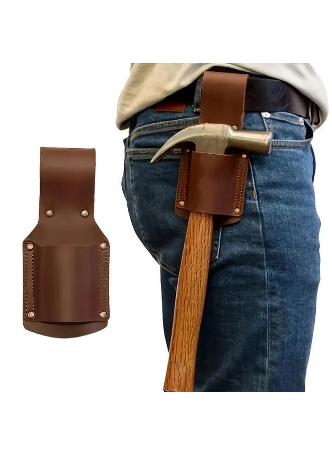 Brown Outdoor Camping Hammer Storage Case Waist Axe Cover Knife Protection Tool - Image 2