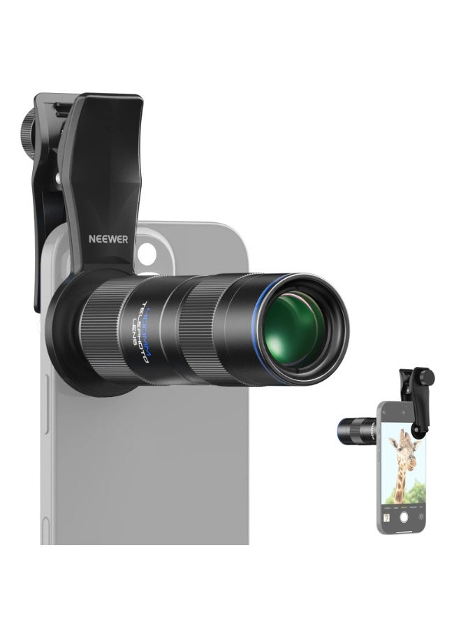 Neewer 400mm Phone Telephoto Lens — 29× Zoom & 70cm Close Focus (Macro), 15 Elements/12 Groups HD Optics, Tripod-Ready, 17mm Threaded Lens Clip | 400mm Phone Telephoto Lens with 17mm Threaded Lens Clip - Image 1