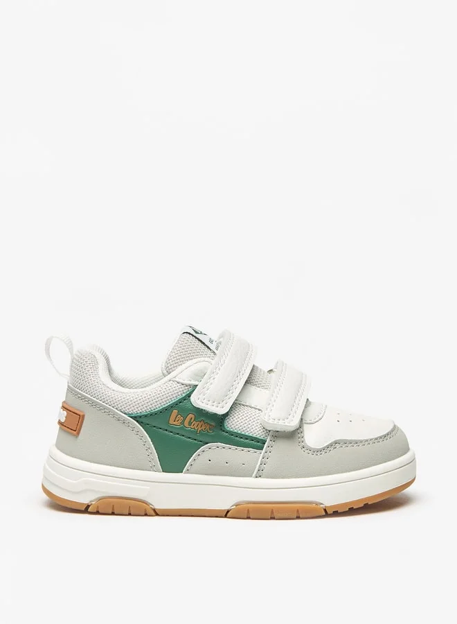 لي كوبر Boys' Colourblock Sneakers with Hook and Loop Closure