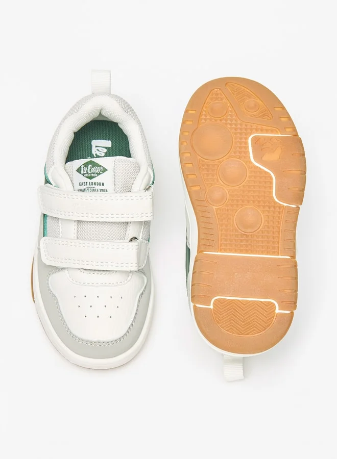 لي كوبر Boys' Colourblock Sneakers with Hook and Loop Closure