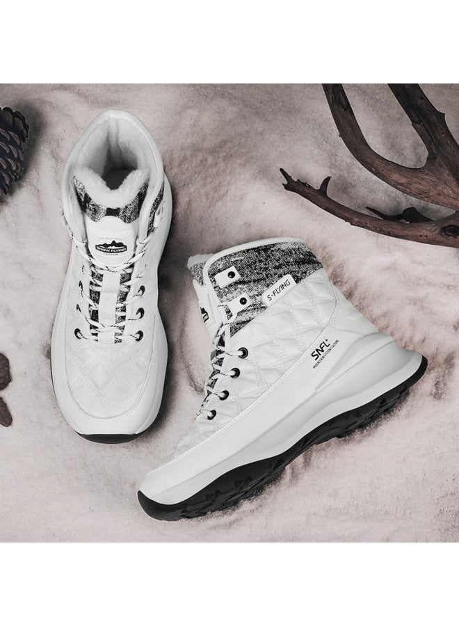 Flying in the snow Snow Flying 25 Years Winter Fleece Warm Thick Sole Snow Boots High Top Cotton Boots Sports Casual Men's Boots Women's Boots - Image 3
