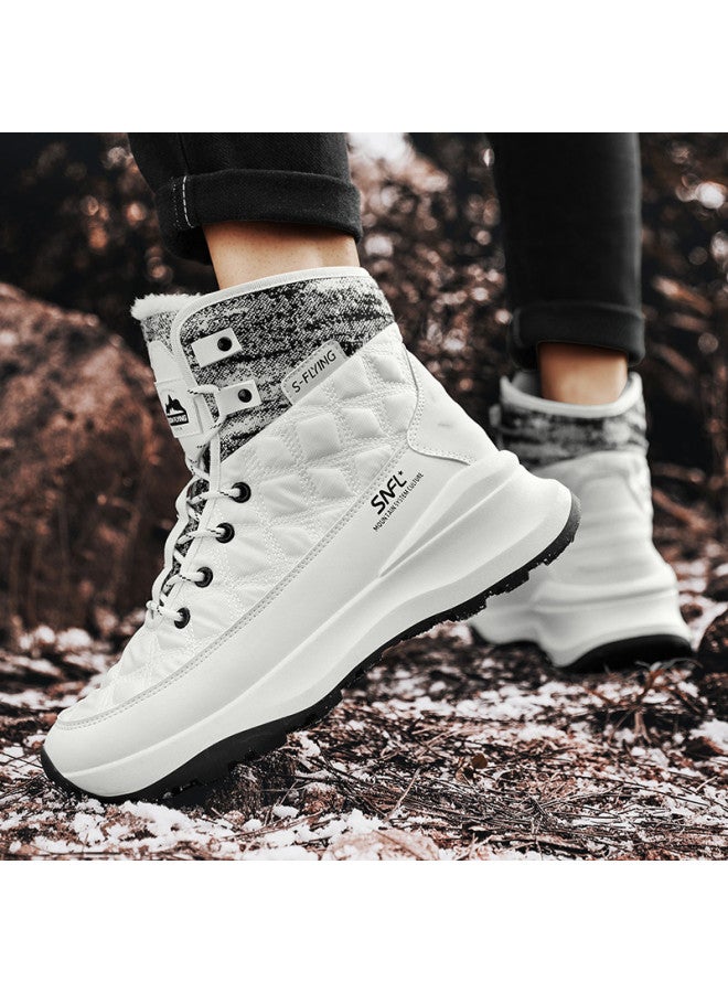 Flying in the snow Snow Flying 25 Years Winter Fleece Warm Thick Sole Snow Boots High Top Cotton Boots Sports Casual Men's Boots Women's Boots - Image 4