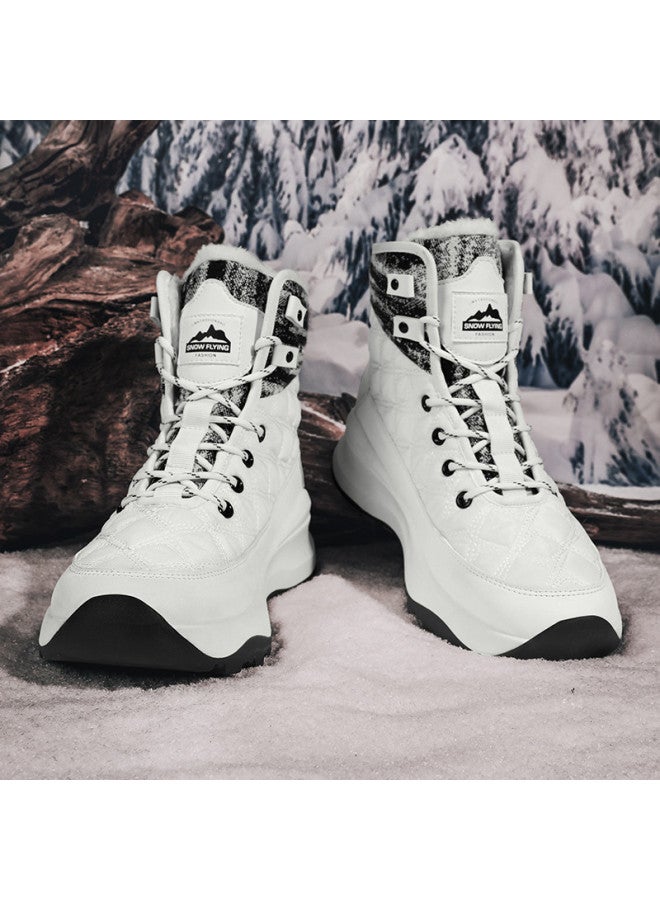 Flying in the snow Snow Flying 25 Years Winter Fleece Warm Thick Sole Snow Boots High Top Cotton Boots Sports Casual Men's Boots Women's Boots - Image 2