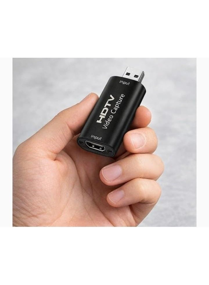 HDMI to USB 2.0 Video Capture Card: Supports 1080p/30fps output and 4K/30Hz input—ideal for game recording, live streaming, and video production. - Image 1