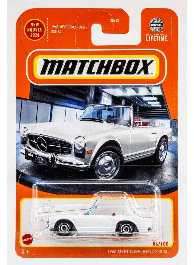 MATCHBOX Matchbox 1963 Mercedes-Benz 230 SL 86/100 1:64 Scale Die-Cast Car, White
