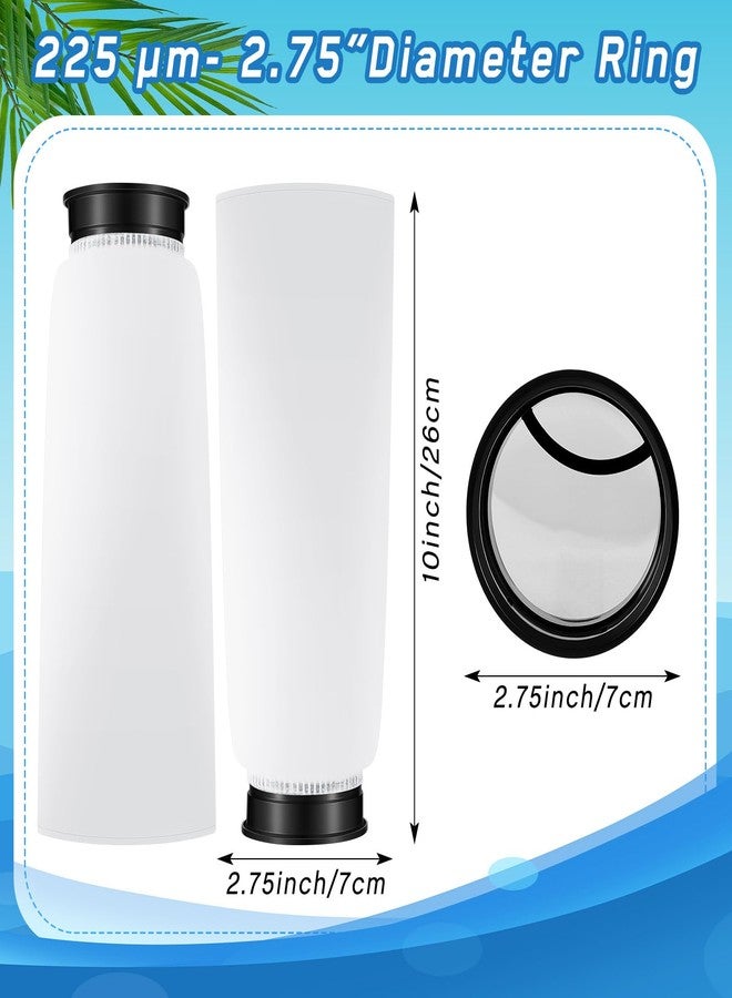 Jecery 8 Pcs 2.75 x 10 Inches Ring Filter Socks 225 MM Sump Filter Sock Bags for Saltwater Aquarium for Saltwater Aquarium Ponds Sumps Overflow Fish Tank - Image 2