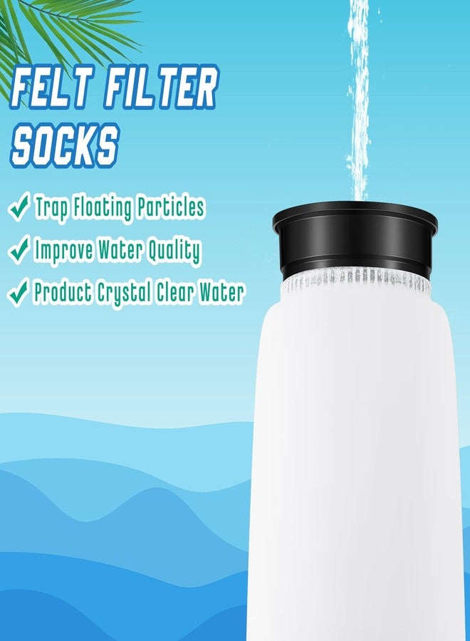 Jecery 8 Pcs 2.75 x 10 Inches Ring Filter Socks 225 MM Sump Filter Sock Bags for Saltwater Aquarium for Saltwater Aquarium Ponds Sumps Overflow Fish Tank - Image 5