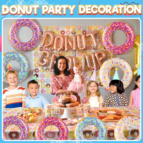 Bedwina Inflatable Donuts - (Pack of 4) 24 Inch Donut Pool Float for Kids Ages 2-6 Pool Tube, Assorted Swim Rings with Sprinkles for Pool Floaties, Party Decorations - Image 4