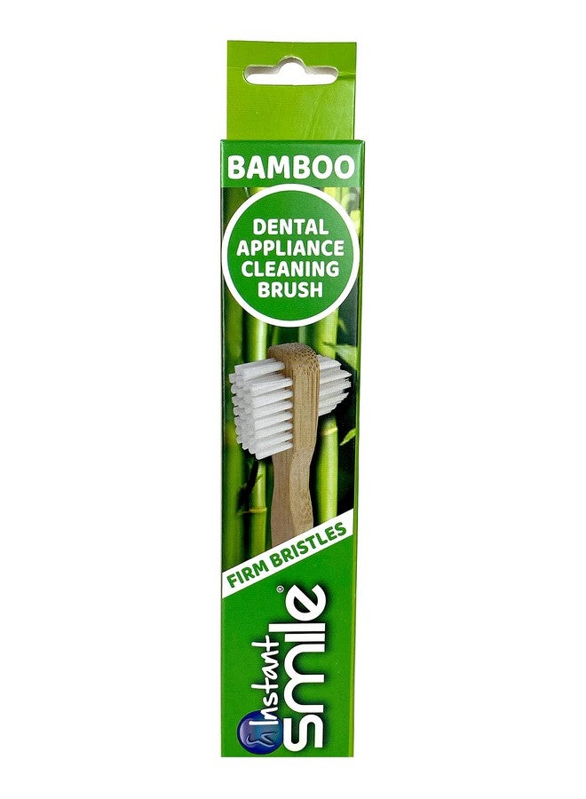 Instant Smile Dental Appliance Cleaning Brush, Bamboo Toothbrush with Firm Bristles for Stain Removing, Double-Sided Denture Brush for Small and Large Surfaces - Image 3