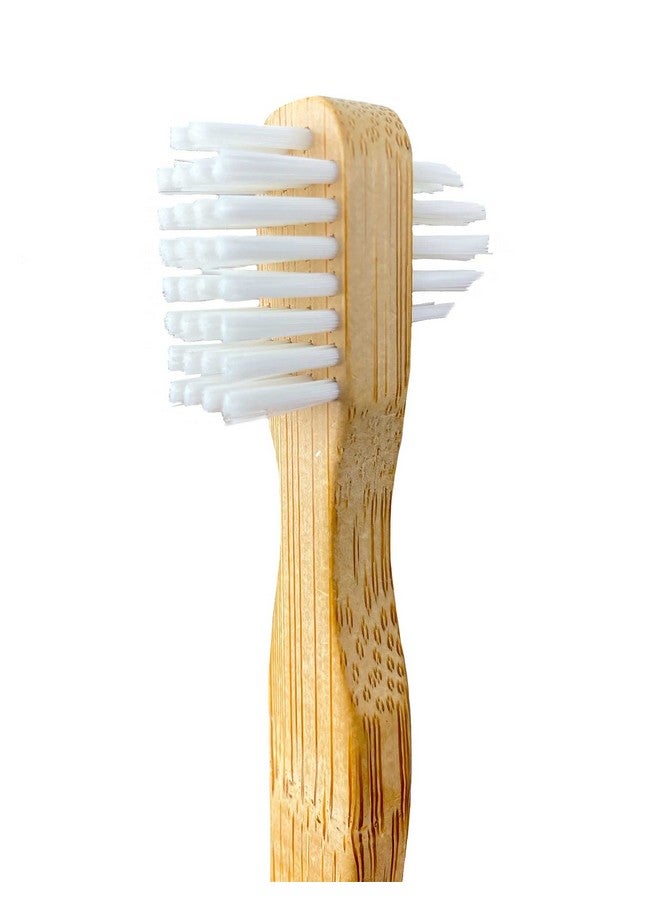 Instant Smile Dental Appliance Cleaning Brush, Bamboo Toothbrush with Firm Bristles for Stain Removing, Double-Sided Denture Brush for Small and Large Surfaces - Image 2