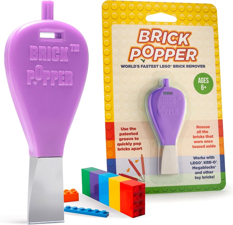 Brick Popper أسرع فاصل طوب في العالم - مزيل فعال للأطفال والبالغين - للأعمار 6+ - أداة أساسية (أرجواني) - Image 1