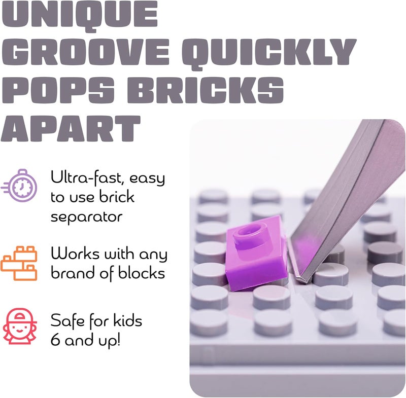 Brick Popper أسرع فاصل طوب في العالم - مزيل فعال للأطفال والبالغين - للأعمار 6+ - أداة أساسية (أرجواني) - Image 3
