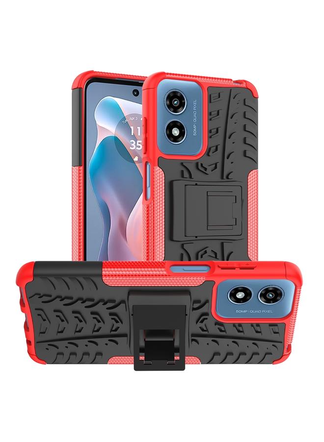 اس-توب جراب لهاتف Motorola Moto G Play 4G 2024 مصنوع من مادة TPU + PC مع حامل - Image 1