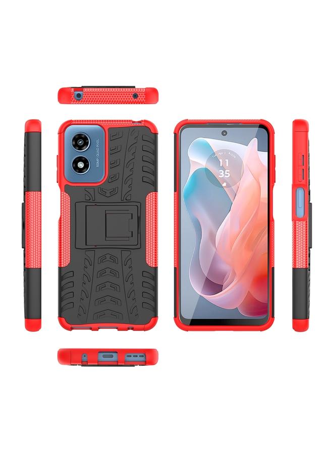 اس-توب جراب لهاتف Motorola Moto G Play 4G 2024 مصنوع من مادة TPU + PC مع حامل - Image 2