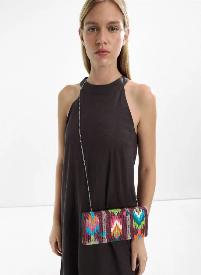 PARFOIS Multicolor beaded party clutch