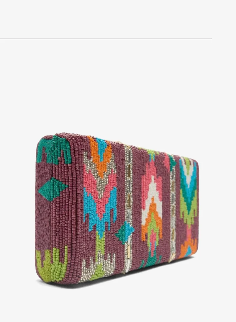 PARFOIS Multicolour Multicolor beaded party clutch for Women | Best Price UAE