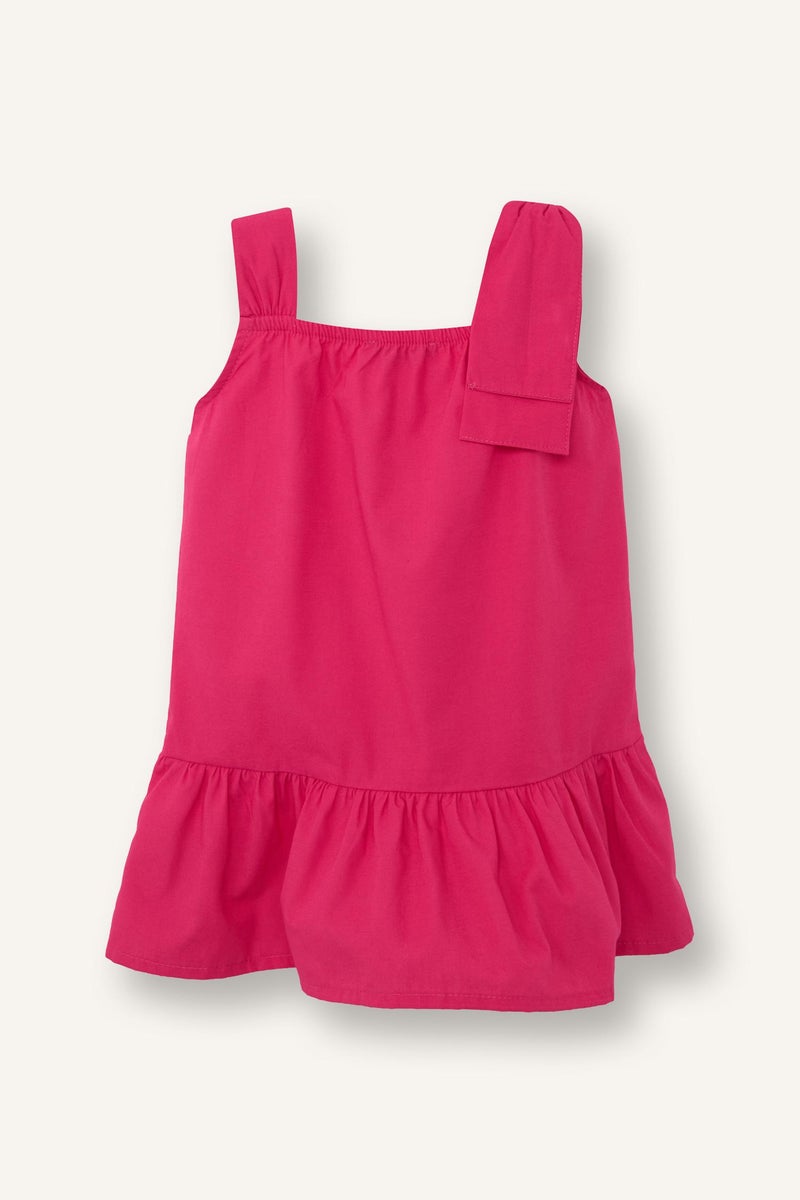DeFacto Pink BabyGirl Baby Girl Sleeveless Poplin Dress Casual - Image 5