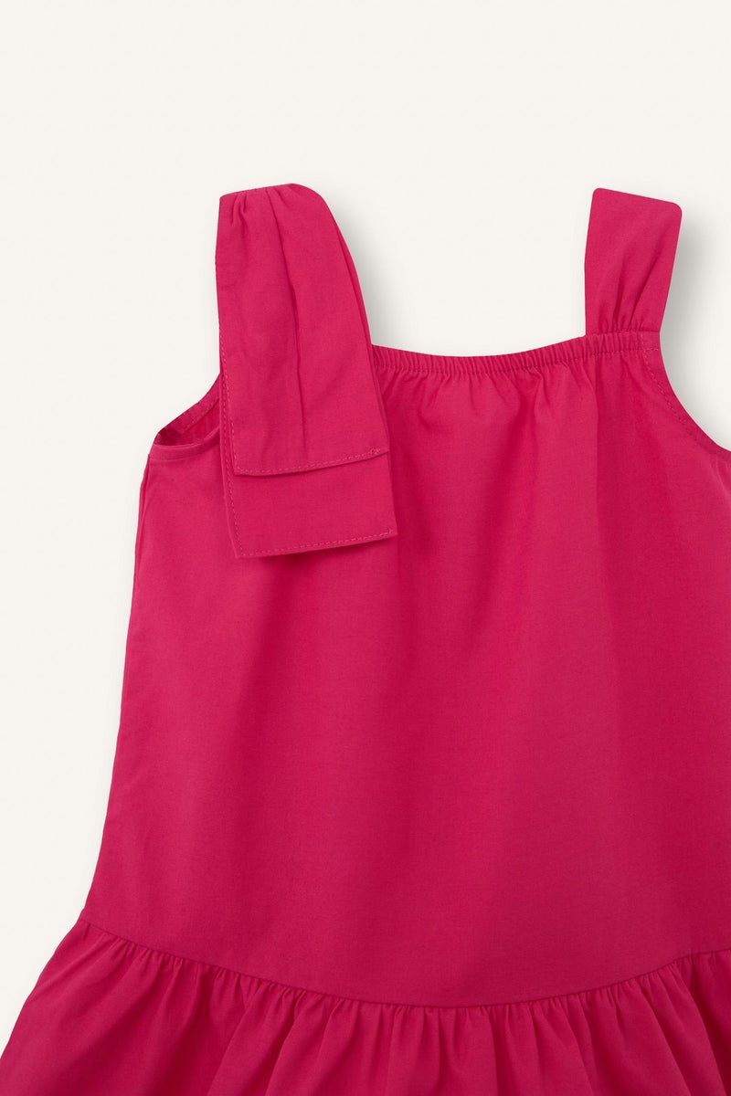 DeFacto Pink BabyGirl Baby Girl Sleeveless Poplin Dress Casual - Image 4
