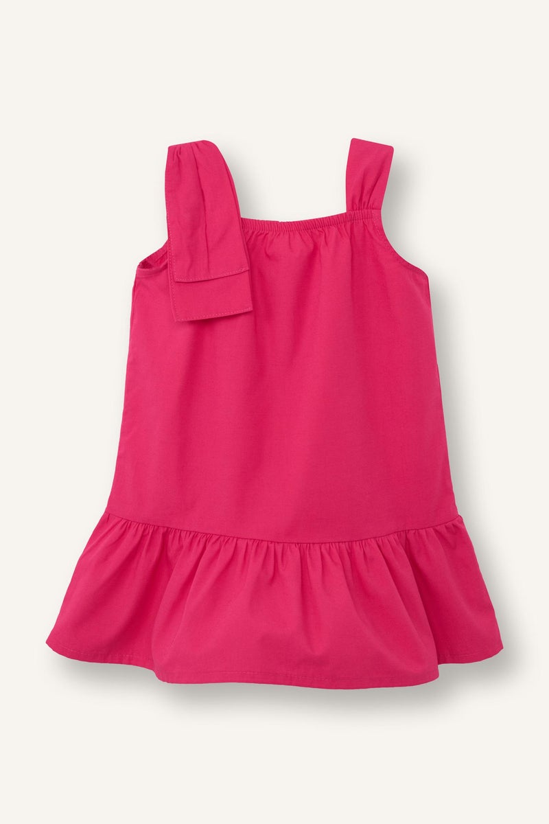 DeFacto Pink BabyGirl Baby Girl Sleeveless Poplin Dress Casual - Image 3
