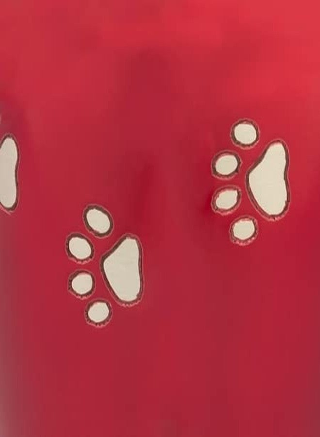 Silverlight Urns Red with Silver Paw Prints Large Pet Cremation Urn for Ashes, Brass, Red Pet Urn, Dog Urn, Cat Urn, Large Sized Pet Urn, 7 Inches High - Image 3