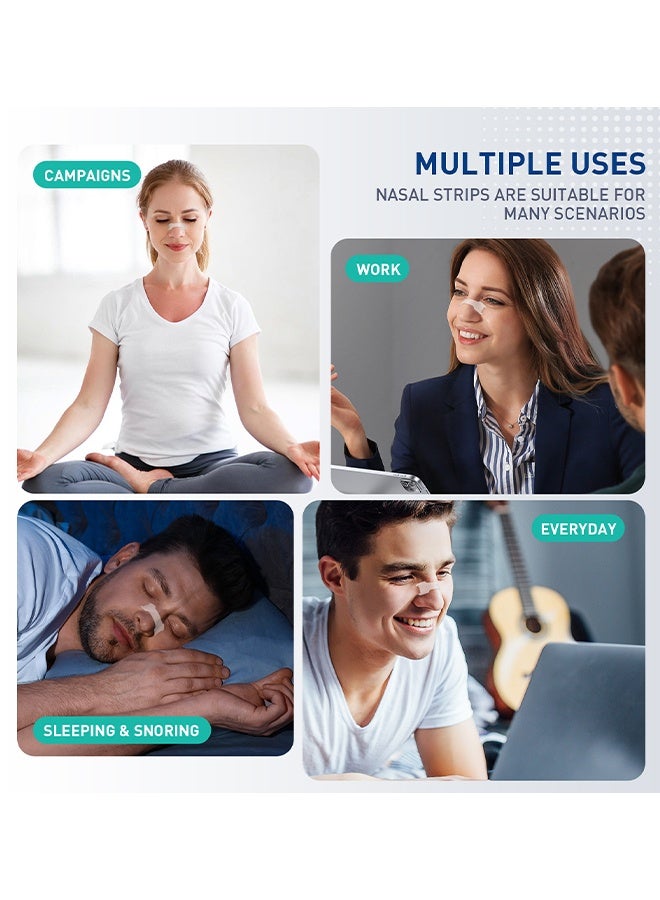 Breathe Right Anti-Snoring Breathing Nasal Strip Starter Kit (44 Counts) - Boost Oxygen, Reduce Snoring, Improve Sleep Quality - Sweat Resistant, Skin Safe Nasal Strips - Image 3