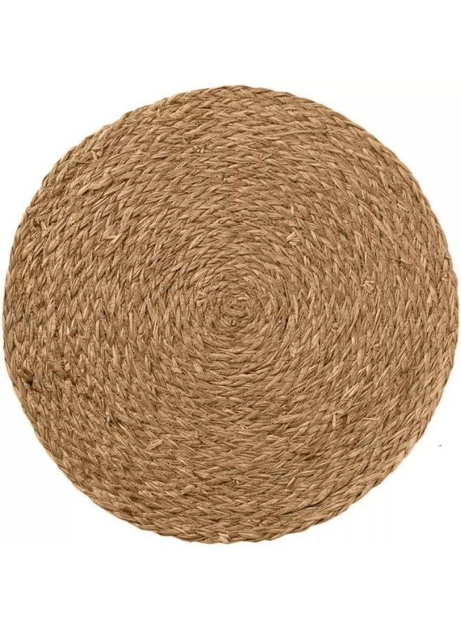 كوستر خوص طبيعي مجدول – قاعدة أكواب للمشروبات الساخنة والباردة – ديكور مائدة وتقديم الطعام - Image 1